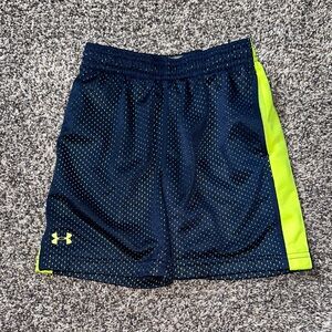 Under Armour Kids Dark Blue and Bright Yellow Shorts